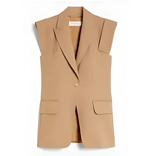 Max Mara Sleeveless gabardine jacket
