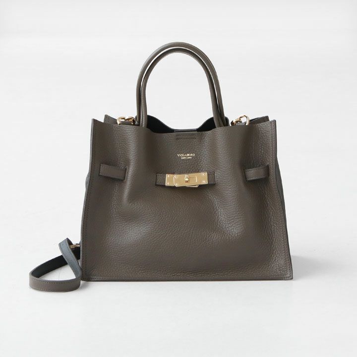 VIOLAd'ORO TRERO イタリアンWフェイスレザートートバッグ M