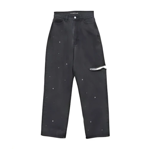CALNAMUR HEART MIX BIJOU SIDE CUT DENIM PT