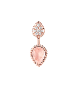 BOUCHERON SERPENT BOHÈME PINK QUARTZ セルパンボエム 2モチーフ シングル スタッズイヤリング