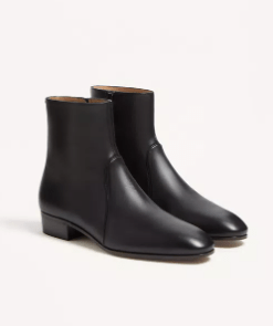 VALENTINO パット キッドスキン アンクルブーツ
