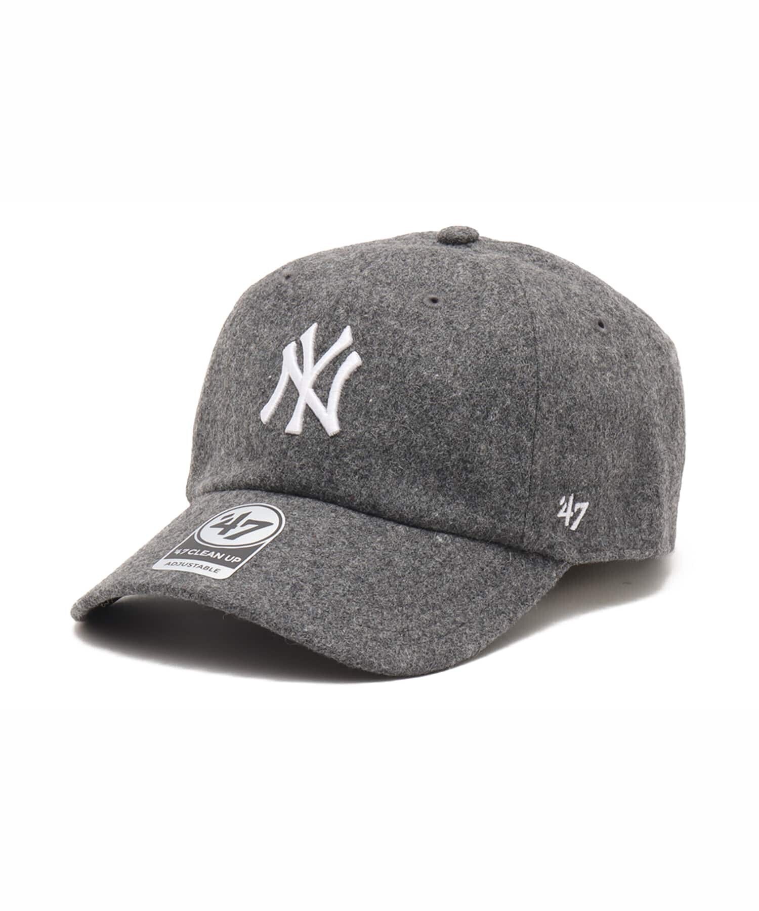 SPORTY＆RICH SPORTY＆RICH Yankees Serif Wool Hat Dark Grey