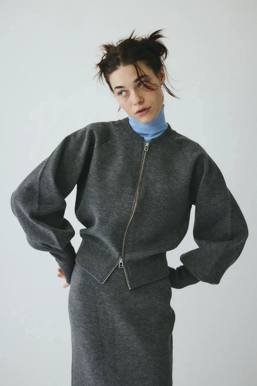 HeRIN.CYE Zip up knit tops
