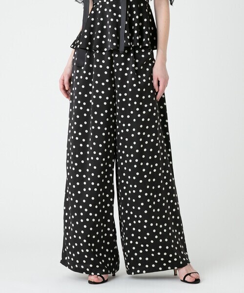 Loulou Willoughby サテンドットドロストパンツ