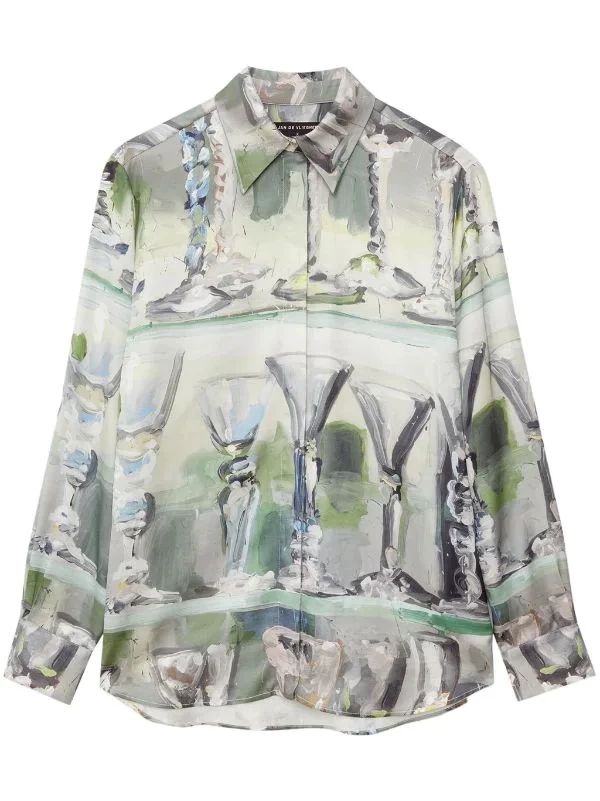MSGM プリント ロングスリーブシャツ