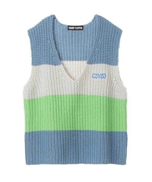 Candy Stripper COLOR BLOCKING KNIT VEST