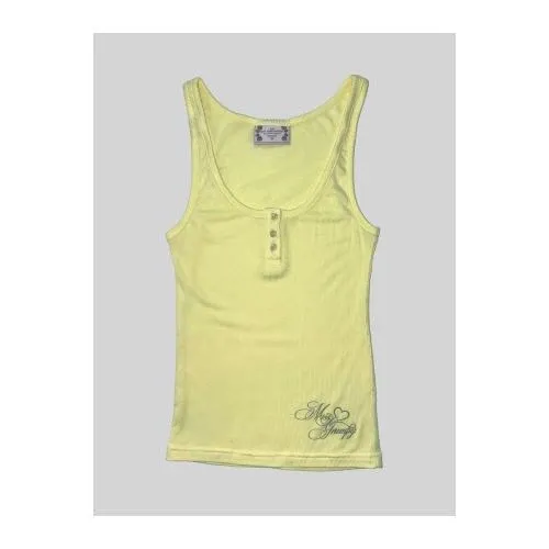 SCULPTOR Miss Grumpy Button-Up Top Lemon