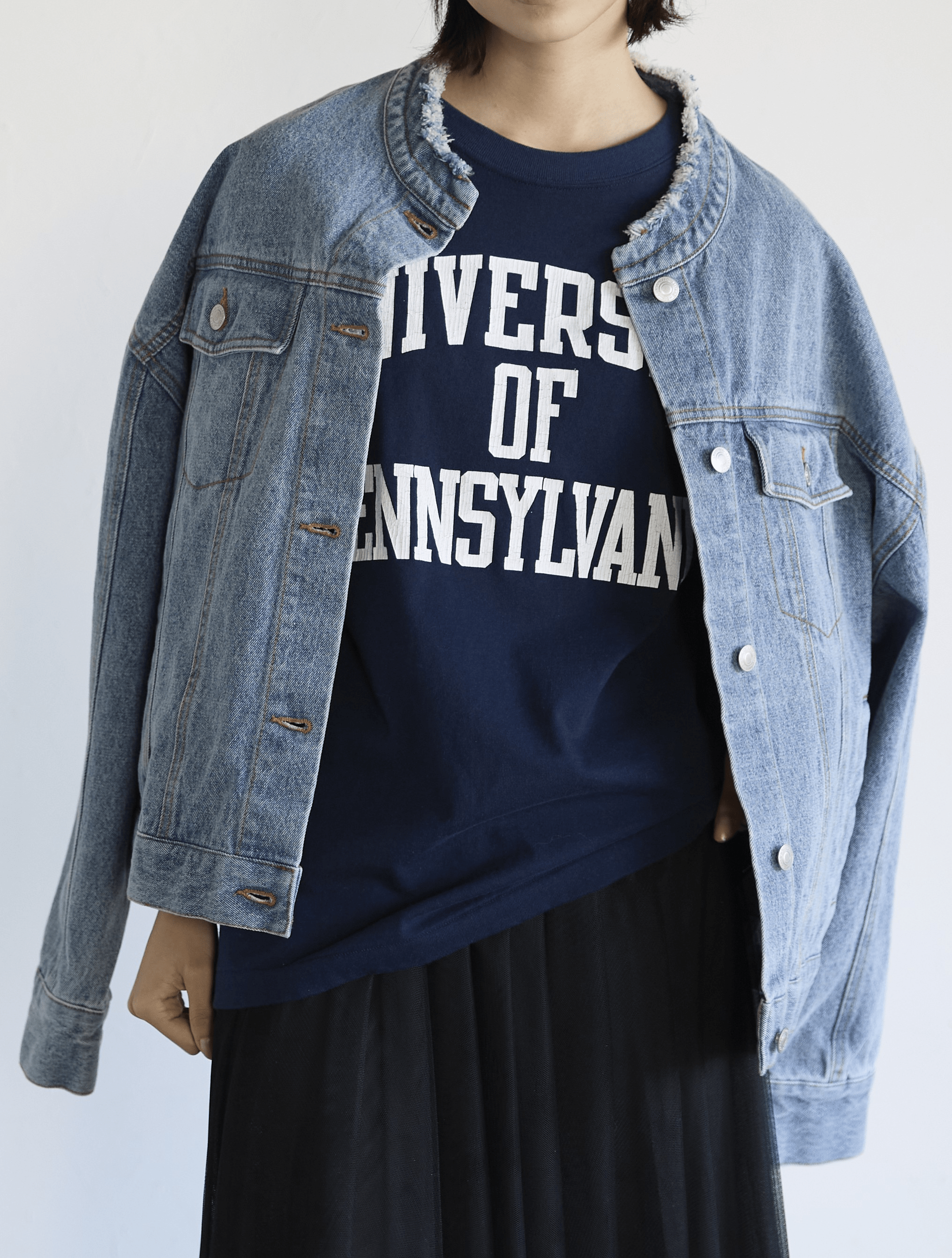 SOTT Collarless Denim Jacket　ノーカラーデニムジャケット