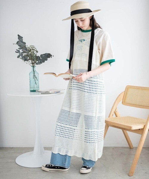 WEGO 2WAYクロシェロングジレ