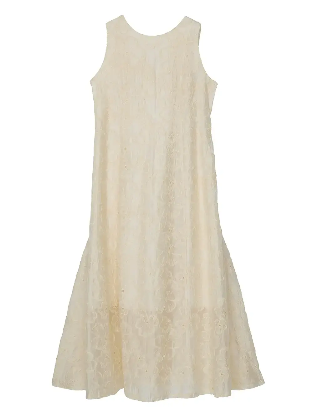 Ameri Vintage MEDI EMBROIDERY BACK LACE UP DRESS