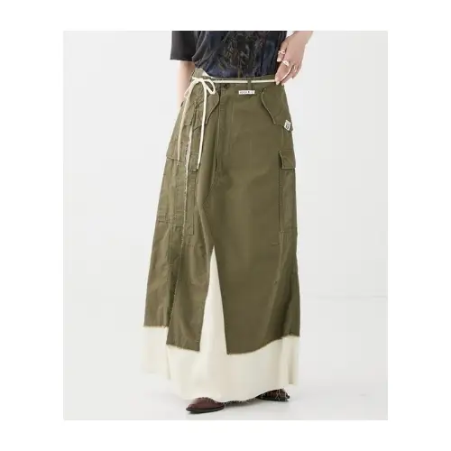 MIHARA YASUHIRO CARGO PNTS PASTED SKIRT