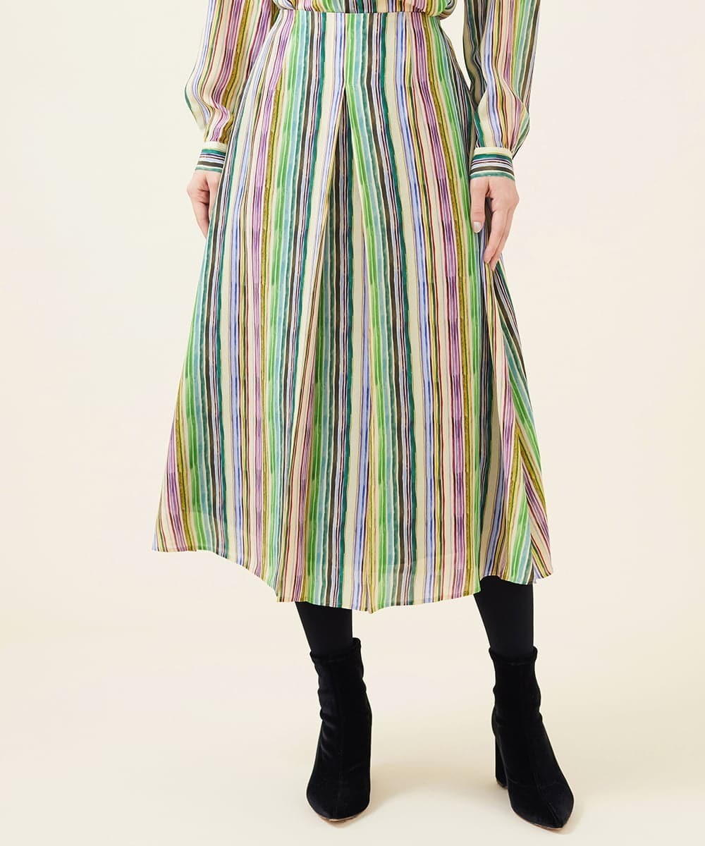 Sybilla マルチカラーストライプスカート