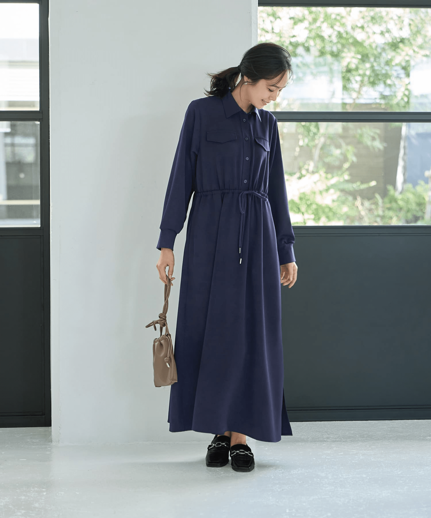 STYLE DELI 【LUXE】ウエストマークシャツワンピース