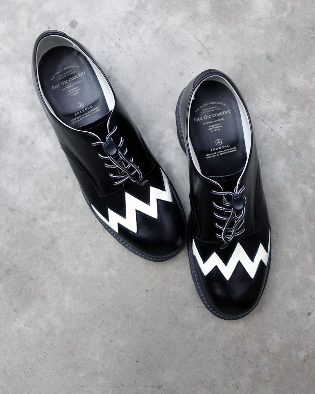 foot the coacher S.S SHOES【THUNDER】( BLACK×WHITE )