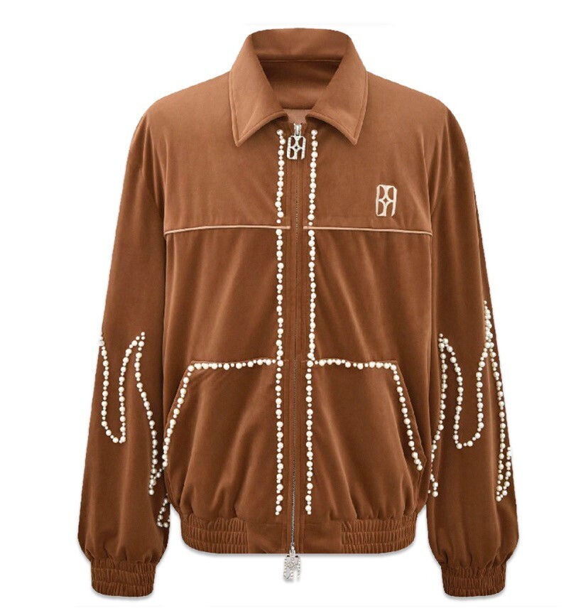 BIRTH OF ROYAL CHILD Flame Pearl Velvet Jacket