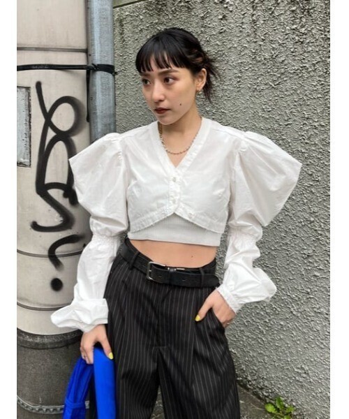 SLY WOVEN LAYER SLEEVE TOPS