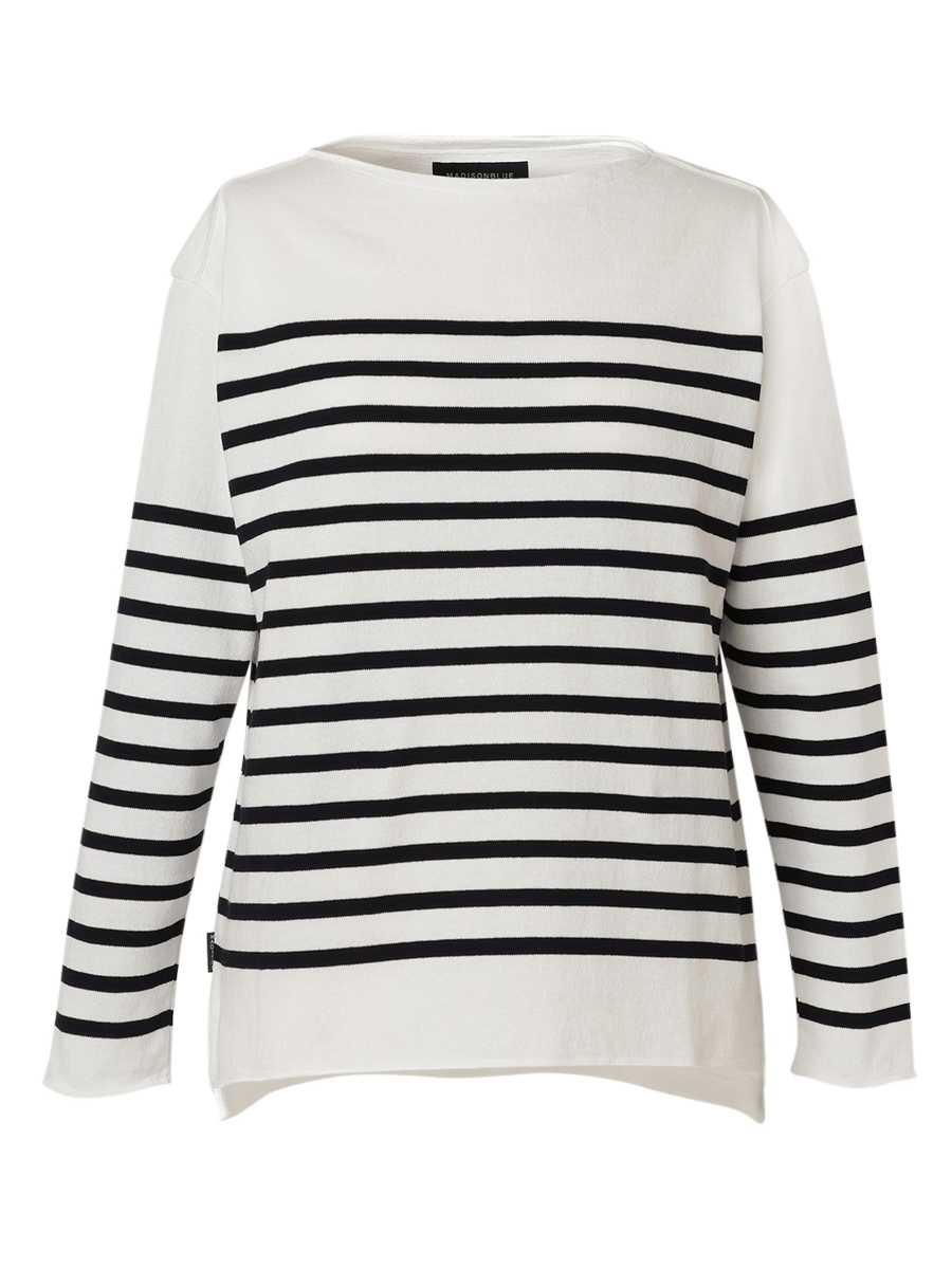 MADISONBLUE BORDER BOAT NECK PO