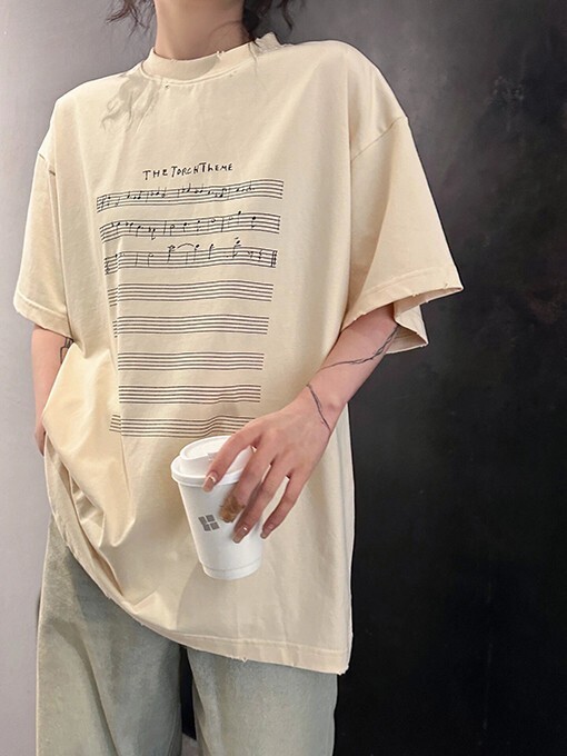 Balenciaga 前後プリント半袖Tシャツ
