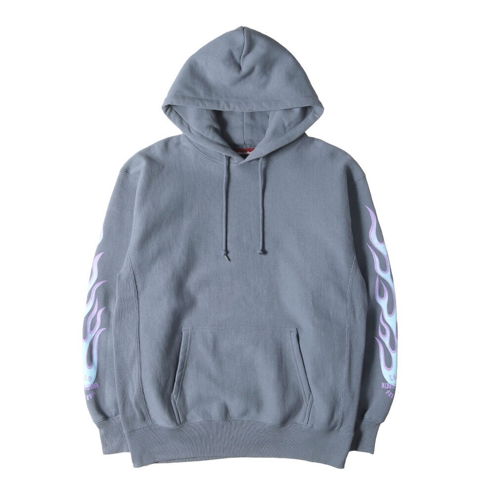 HideandSeek フレイムプリント スウェット パーカー(Flame Hooded Sweat Shirt)