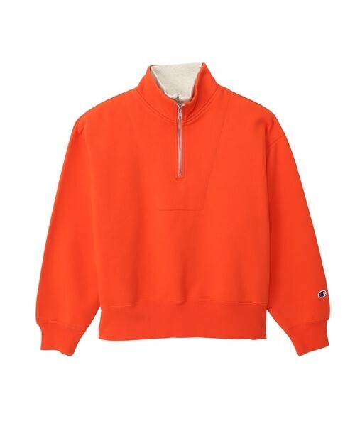 Champion レディース ハーフジップスウェットシャツ