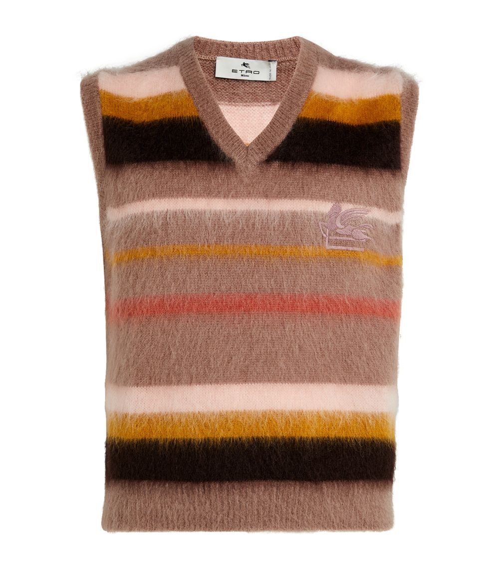 ETRO Mohair-Blend Striped Sweater Vest