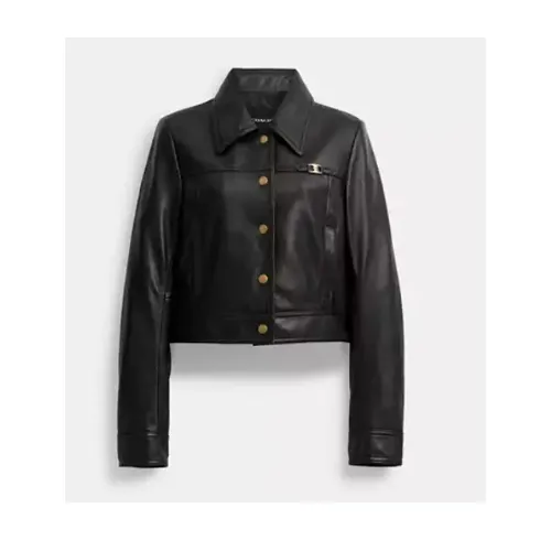 COACH Heritage C Snap Front Shrunken Jacket