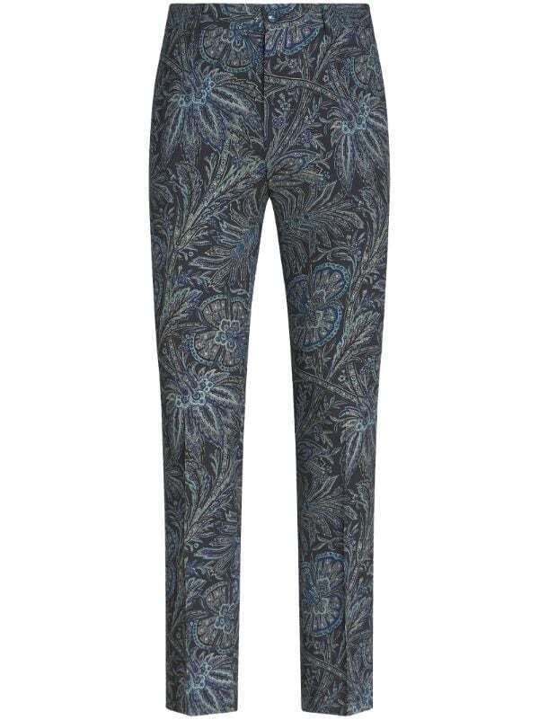 ETRO ジャカード テーパードパンツ
