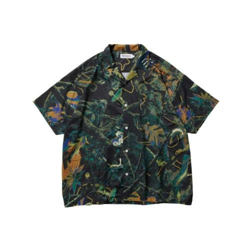 EVISEN SKATEBOARDS PINE TREE CAMO SHIRT - BLACK