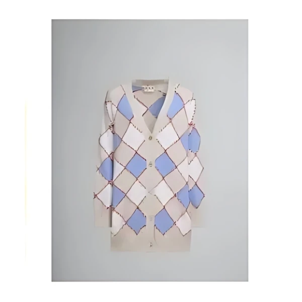 MARNI ウールアーガイルカーディガン