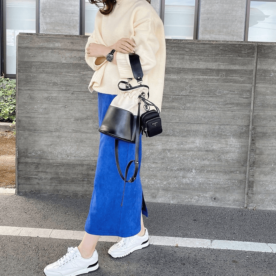 maison de Dolce. スウェードスカート　【blue】S