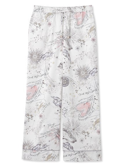 SNIDEL HOME 【イヴルルド遙華×SNIDEL HOMEコラボ】WarmSatinプリントロングパンツ