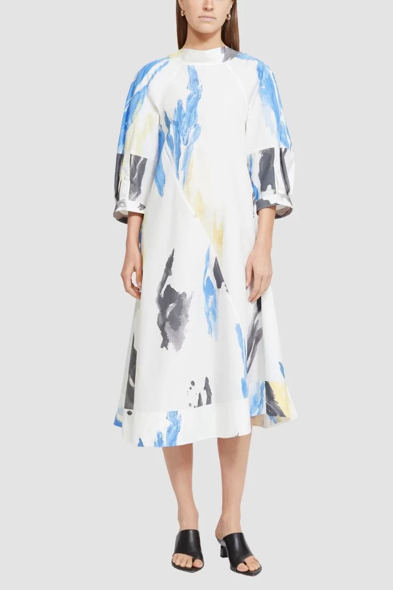 3.1 Phillip Lim パフスリーブ ドレープドレス