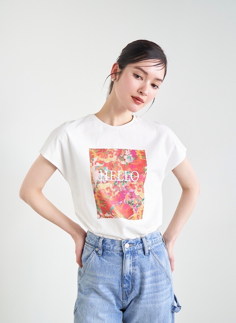LOUNIE グラフィックプリントTシャツ