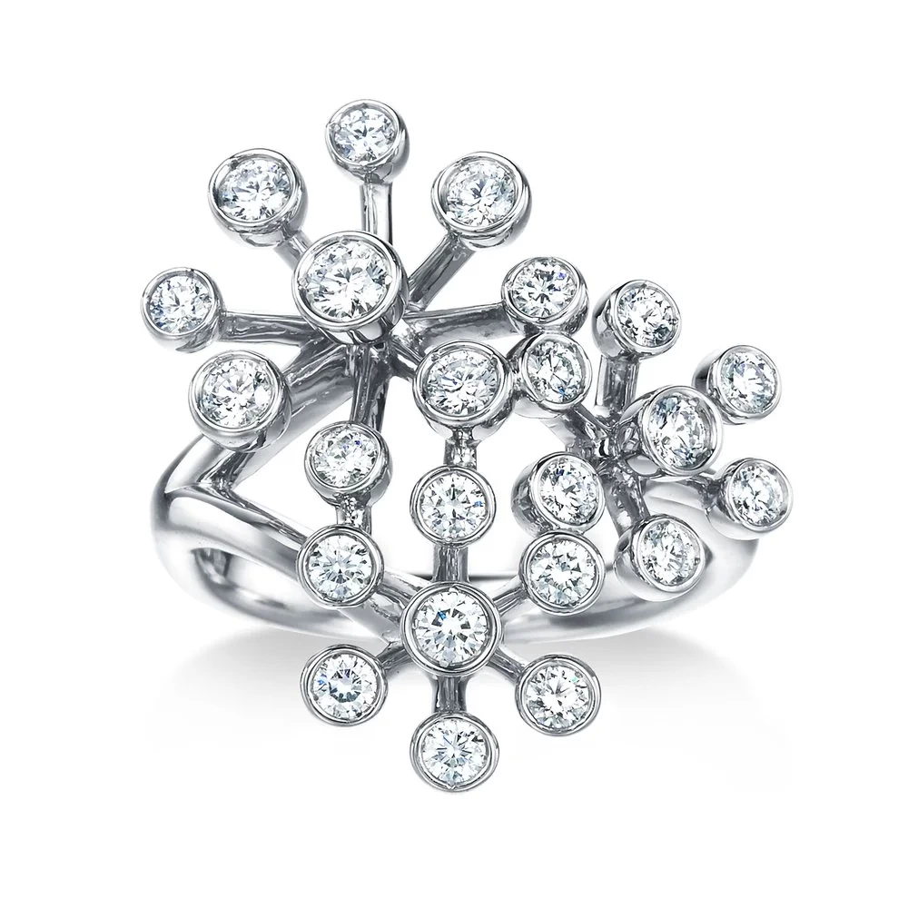 Royal Asscher モダンライト プラチナ ダイヤモンドリング