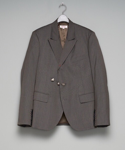 MASU RED BAR TACK TAILORED JACKET