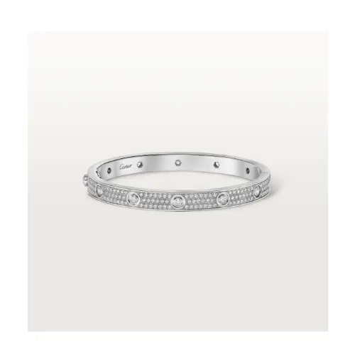 Cartier Love ブレスレット、クラシックモデル、パヴェ、ダイヤモンド12石