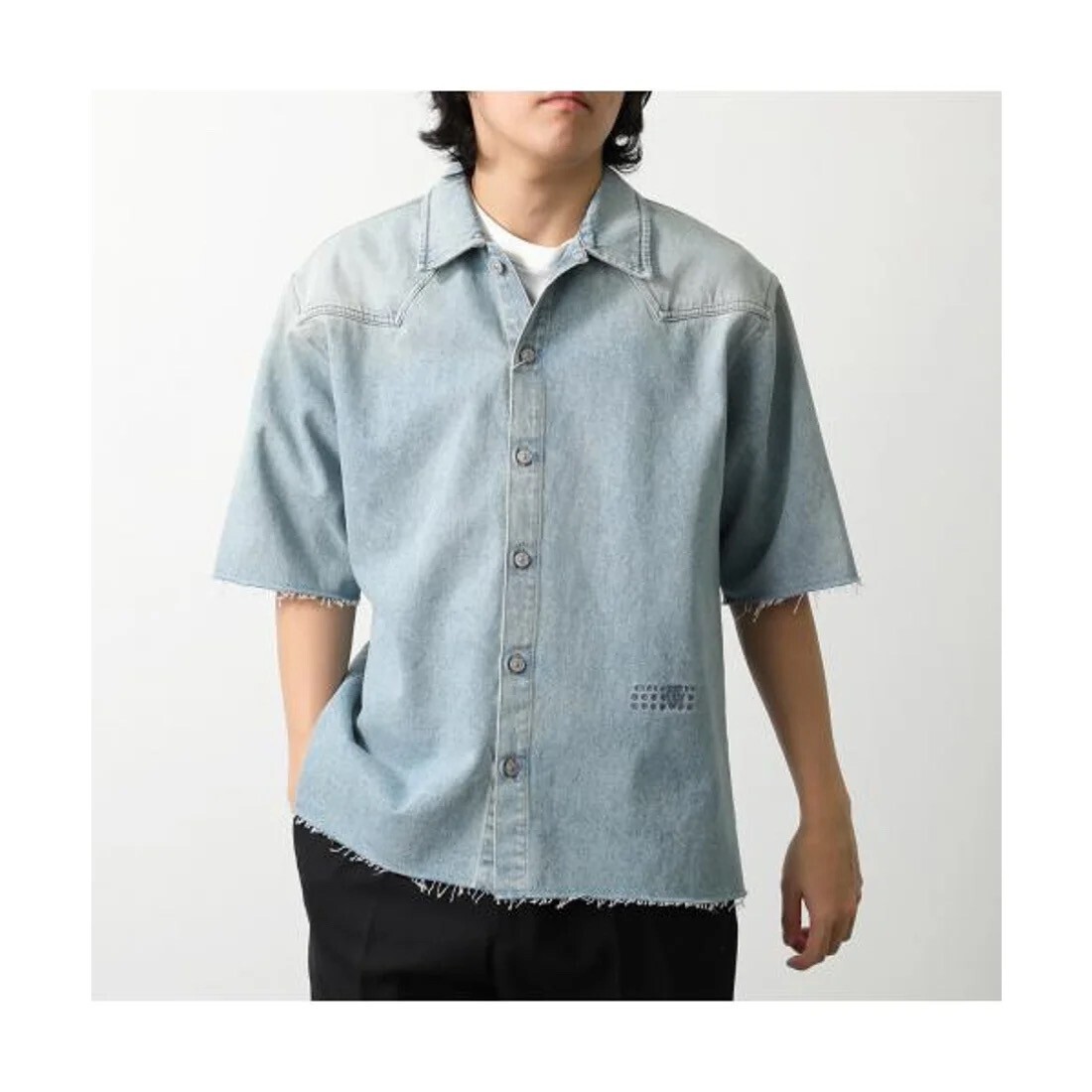 MM6 Maison Margiela MM6 デニムシャツ SH0DR0006 M30019 半袖 （964/デニムブルー）