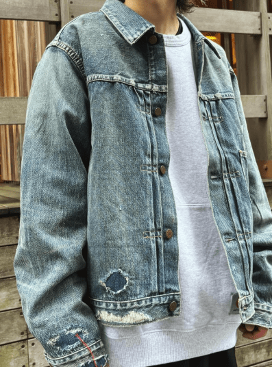 ANACHRONORM FRONT TUCK DENIM REMAKED JACKET