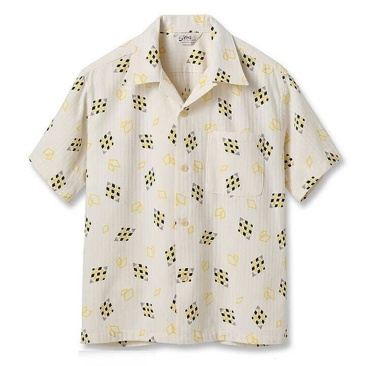 STAR OF HOLLYWOOD DOBBY COTTON OPEN SHIRT “DIAMOND”
