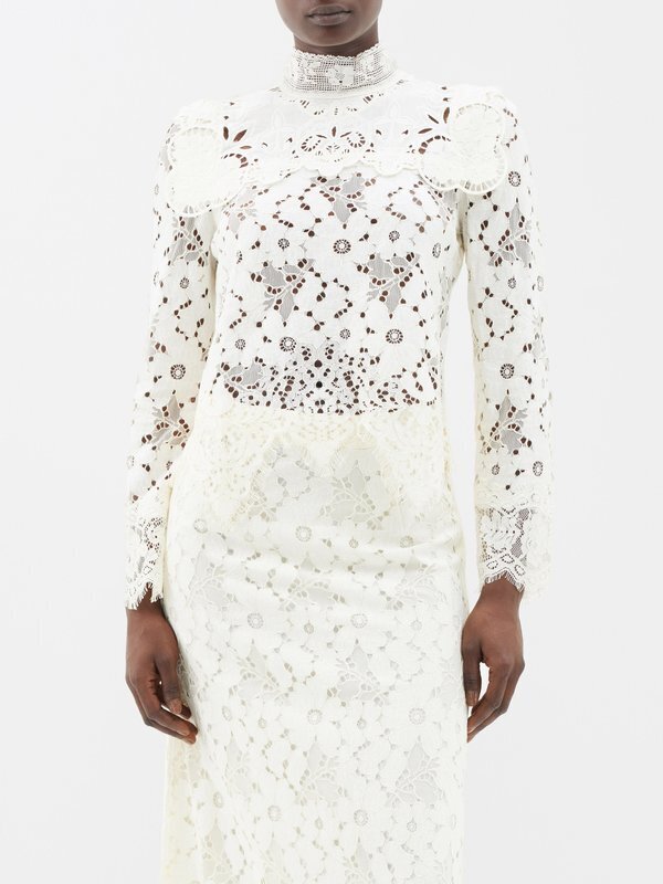 Sea New York Dalia guipure-lace top