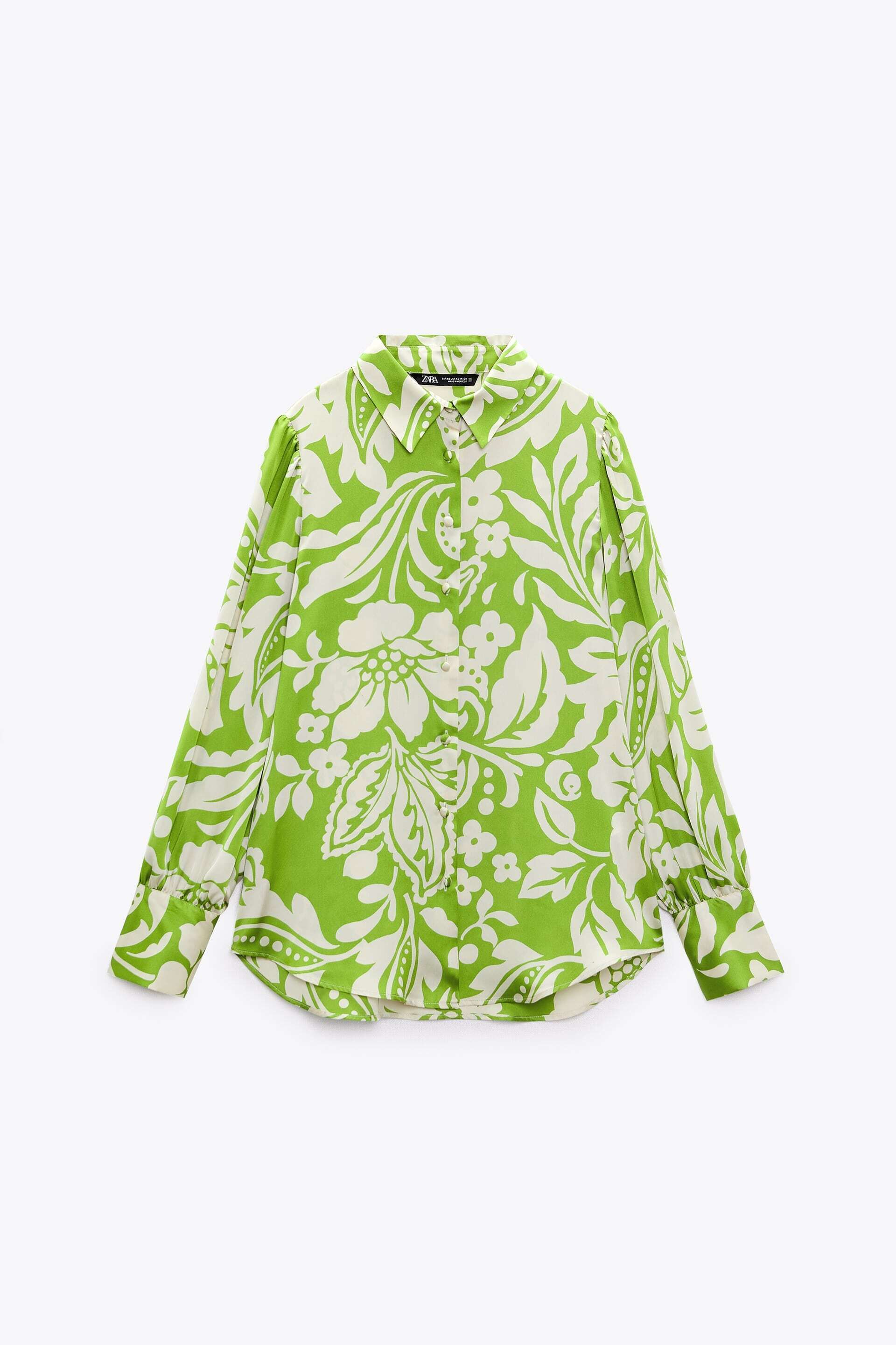 ZARA フルイドプリント柄シャツ