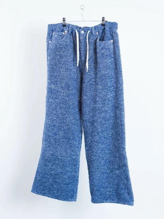 SEVESKIG Blanket Jacquard Towel Wide Slacks Pants