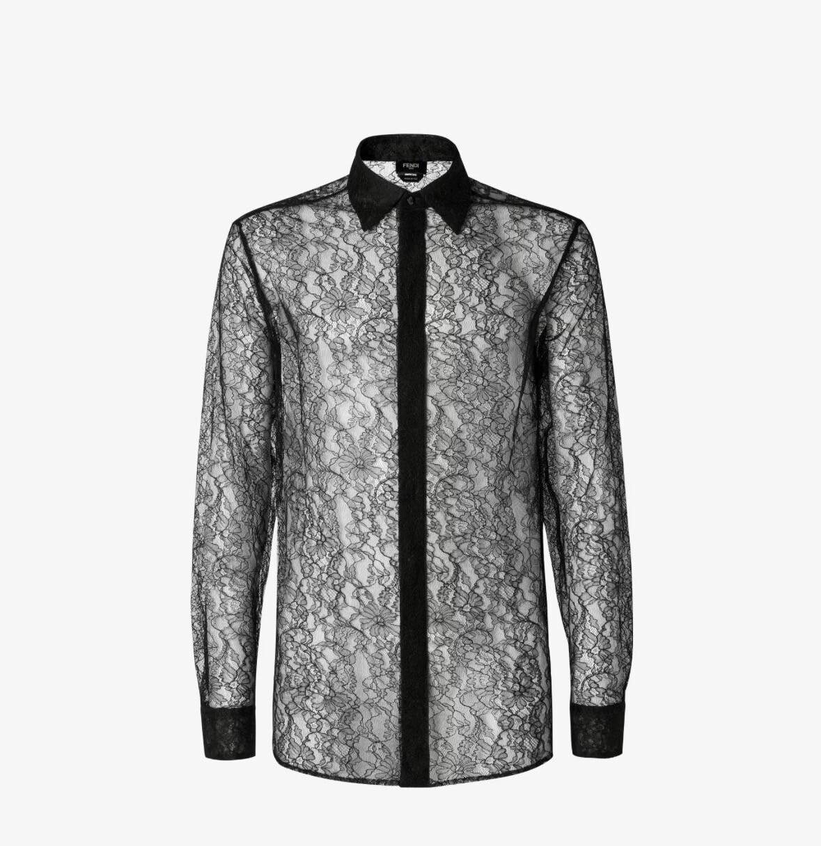 FENDI Black lace shirt