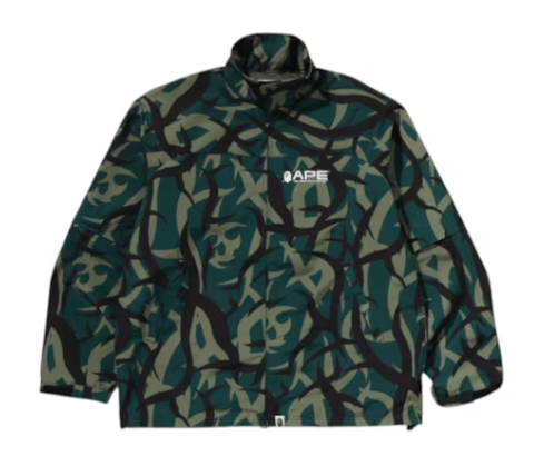 A BATHING APE TRIAL CAMO RAIN JACKET