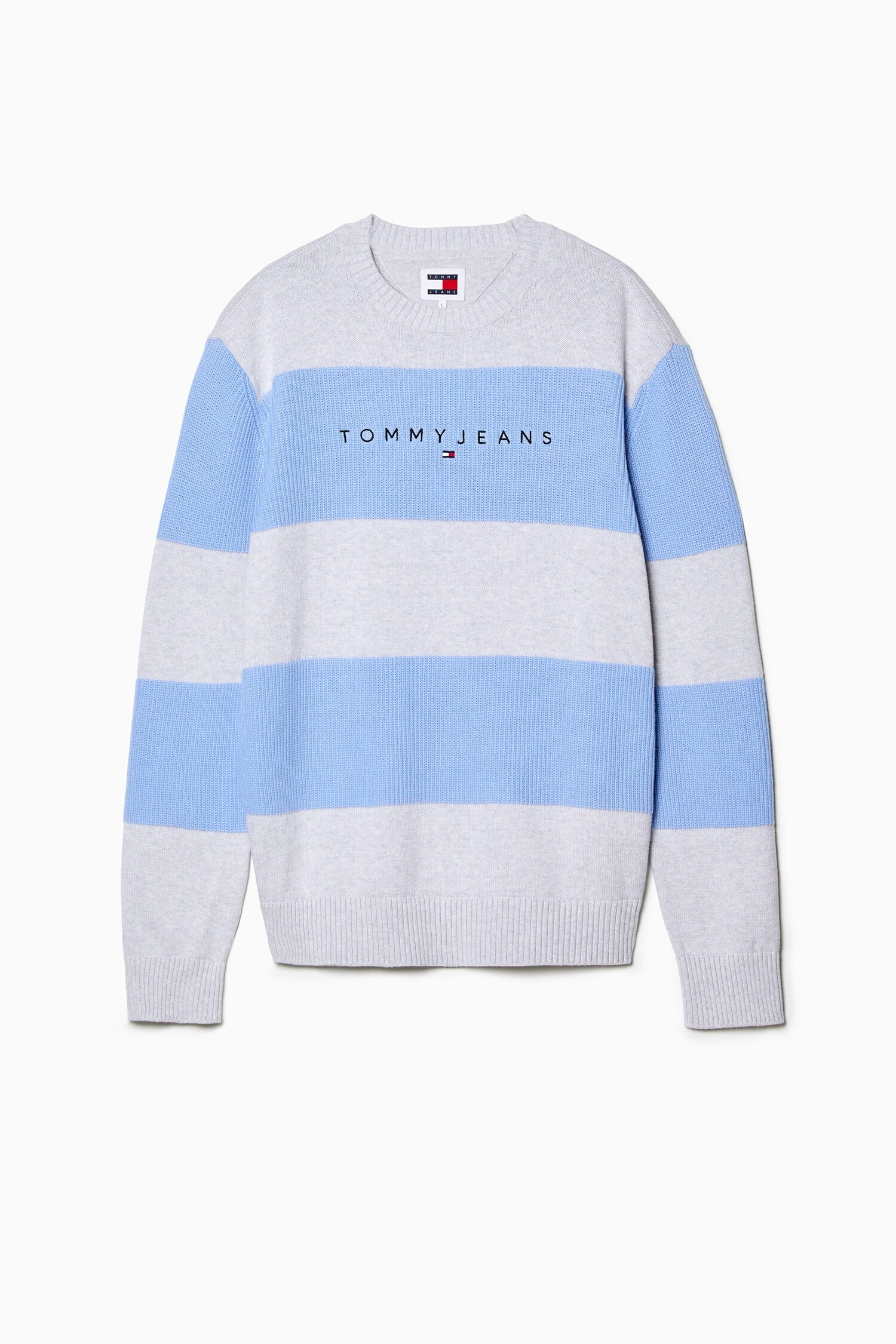 TOMMY JEANS 레귤러핏 리니어 스트라이프 스웨터