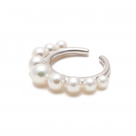 oeau greedy medium earcuff / pearl