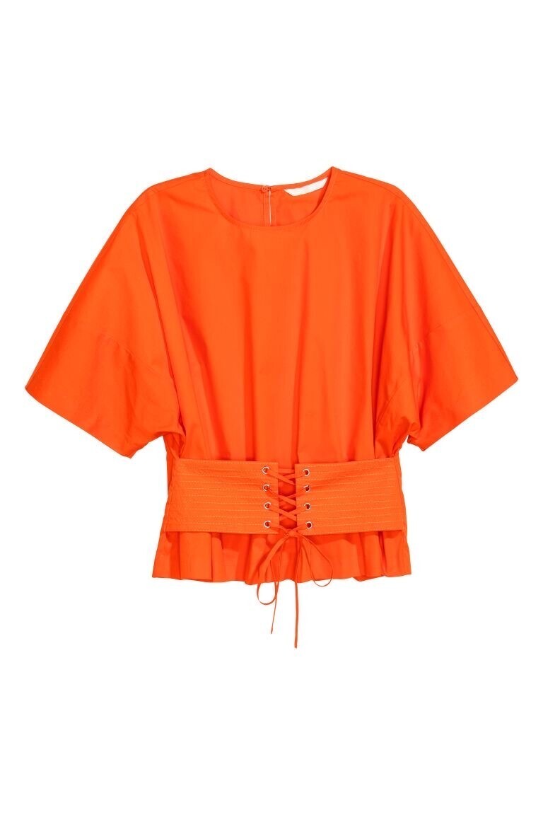 H&M コットンコルセットブラウス