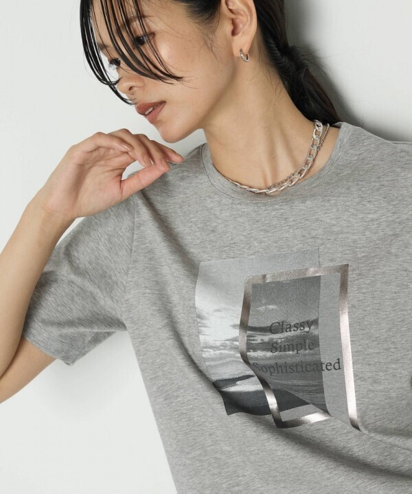 COMME CA フォトプリントTシャツ
