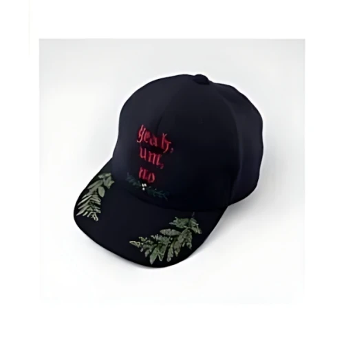 SON OF THE CHEESE Flower cross stitch Cap
