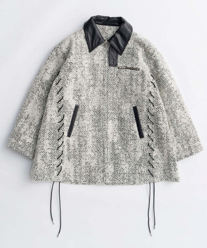 maison special Lace Up A-line Coat